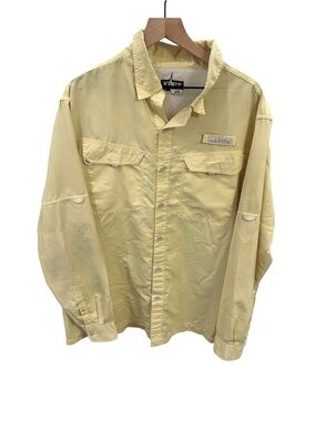 Habit Long Sleeve Fishing Shirt Men’s XL Vented Performance Button-Up Yellow